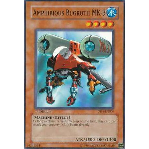 YuGiOh Structure Deck: Fury from the Deep Common Amphibious Bugroth MK-3 SD4-EN009