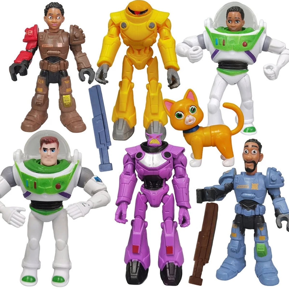 New 2022 Pixar Buzz Lightyear Sox Cat 7PCS Anime Action Figure Toys