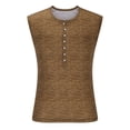 thumbnail image 3 of KBODIU Men's Muscle Gym Tank Tops, V Neck Buttons Sleeveless T-Shirts, Sizes M-4XL, 3 of 5