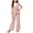 Watermelon Red, variant on Ynynloco Girl's 2 Piece Summer Outfits Bow Striped Ruffle Peplum Tank Top Matching Wide Leg Pants Cute Clothing Sets 9-16 Years