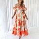 thumbnail image 1 of WILLBEST Vestidos de Verano para Mujer, Modernos, Bohemios, con Estampado Floral, Cuello Redondo, Manga Corta, Cuello En V, Vestido Largo Chica, 1 of 3