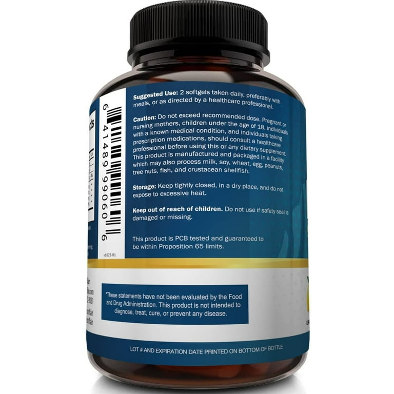 NutriFlair Fish Oil Omega 3 Supplement for Brain and Heart Health