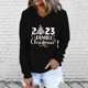 thumbnail image 3 of Gibobby Sudaderas de Navidad para mujer Navidad Mujer Casual Y 2 K Sudadera Estampada Sudadera Suelta Cuello Redondo Manga Larga(Negro,M), 3 of 4