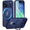 thumbnail image 1 of wonima44 Official Blue for iPhone 17 Pro Max Case with 360 Spin Magnetic Stand [Camera Protection] [18FT Military Grade Protection] [Fit for MagSafe] Shockproof Ring Grip Matte 17 ProMax Case 6.9 Inch, 1 of 1