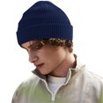 thumbnail image 2 of Beechfield Waffle Organic Cotton Beanie, 2 of 2