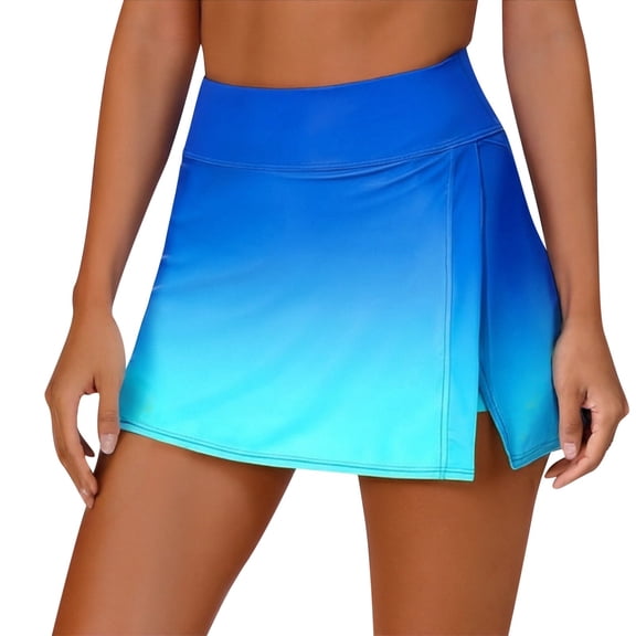 DHFJKG Women's Swim Skirts With Built In Shorts Summer Beach Swimsuit Bottoms Casual Printed Swimwear Skorts Stylish Beachwear