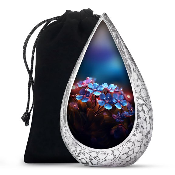 JAGSHASHI Flower - Memorial Urns For Mom & Dad - Burial Urns For Male & Female - Unique Urns - Decorative Urns - Large Cremation Urns - Human Ashes Urns - 10 Inch - Large