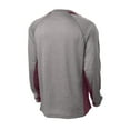 thumbnail image 6 of Sport-Tek Long Sleeve Heather Colorblock Contender Tee-4XL (Vintage Heather/ Maroon), 6 of 6