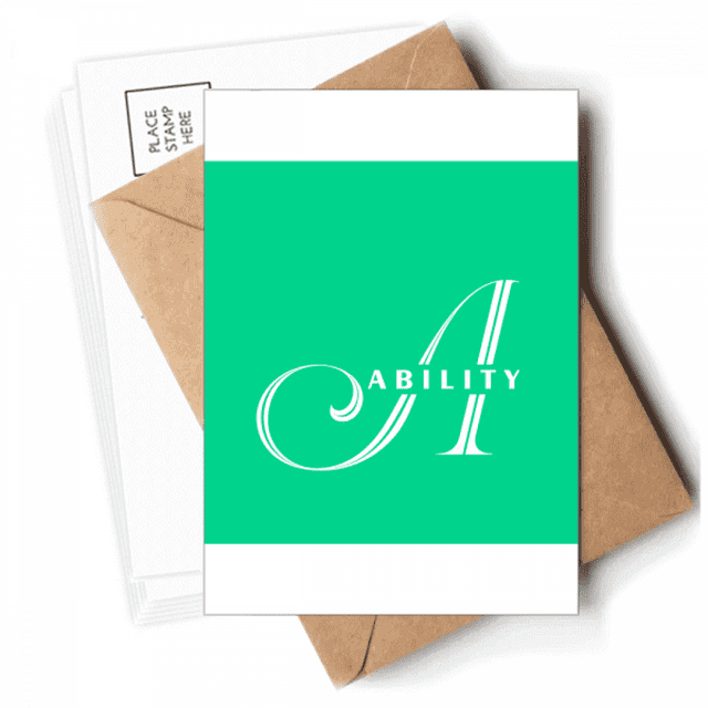 Ability Able Letters Art Deco Fashion Postcards Envelopes Blank Note Cards Mailing