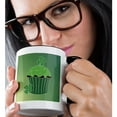 thumbnail image 2 of 3drose, Green Irish Cupcake, 11oz Two-tone Black Mug, 2 of 6