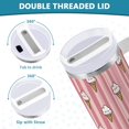thumbnail image 5 of 40 oz Tumbler With Handle Stainless Steel Insulated Tumbler With Lid for Car Cup Holder Ice Cream Pattern with Striped, 5 of 9