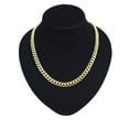thumbnail image 4 of Men's 18k Layered Real Gold Plated Miami Cuban Set Box Lock Clasp Necklace & Bracelet Bundle 24"×8", 4 of 6