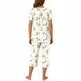 thumbnail image 5 of Wancir Women Pajama Sets Two-Piece Nightwear Short Sleeve Sleepwear 1/4 Button Down Pj Lounge Sets with Long Pants, 5 of 6