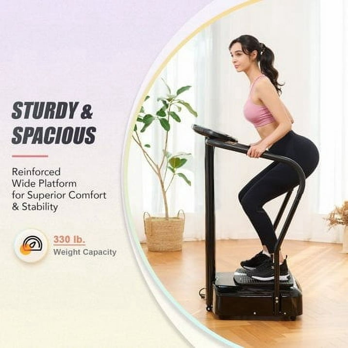 Whole Body Vibration Platform Exercise Machine with MP3 Player 2000W (Black)