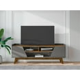 thumbnail image 2 of Manhattan Comfort Marcus 62.99 TV Stand from Engineered Wood in Gray and Nature, 2 of 8