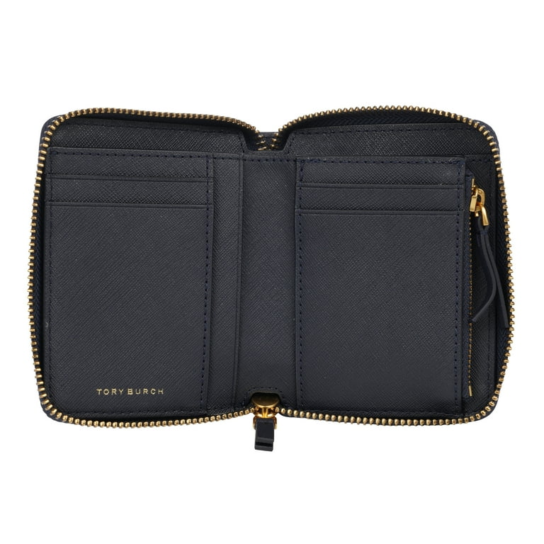 未使用TORY BURCH EMERSON FRENCH FOLD WALLET Tory Burch Women's Emerson Saffiano Leather Zip Around Small