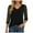 Black, variant on Towmus 3/4 Length Sleeve Womens Tops V-Neck Lace Tunic Tops Dressy Casual Blouses for Women 2025