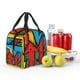 thumbnail image 5 of Easygdp Colorful Arrow Graffiti Pattern Bolsa Térmica Premium - Tela Oxford Impermeable, Gran Capacidad, Bolsillo Frontal, Unisex para Trabajo, Escuela, Actividades al Aire Libre y Picnics, 5 of 8