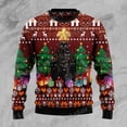thumbnail image 4 of Suéter navideño feo para hombre con estampado 3D de gato maullido de PLstar Cosmos, jersey de punto informal unisex de invierno MYY24, 4 of 5