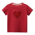 thumbnail image 2 of LSLJS T-Shirts à Manches Courtes pour Enfants Garçons Filles en Coton Imprimé Saint-Valentin Col Rond Cadeaux pour Enfants, 2 of 4