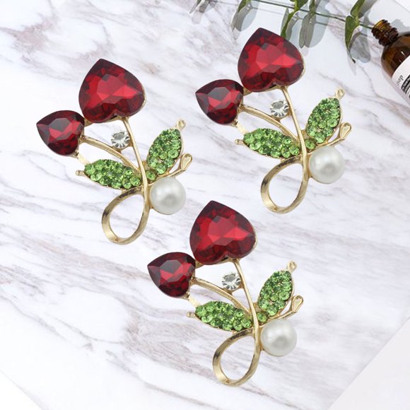 WRITWAA 3Pack Cute Flower Phone Charms In Alloy Material For Decorating Mobile Phone Cases