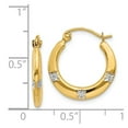 thumbnail image 3 of 14K Two-Tone Gold Earring Shrimp Creole Women'S 18 mm 17, 3 of 3