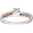 thumbnail image 5 of Gold 14k Two-tone Lab Grown Diamond Semi-mount Peg Set By-Pass Eng Ring - Ring Size 7.0 center stones not included - 2.5gm, 5 of 8