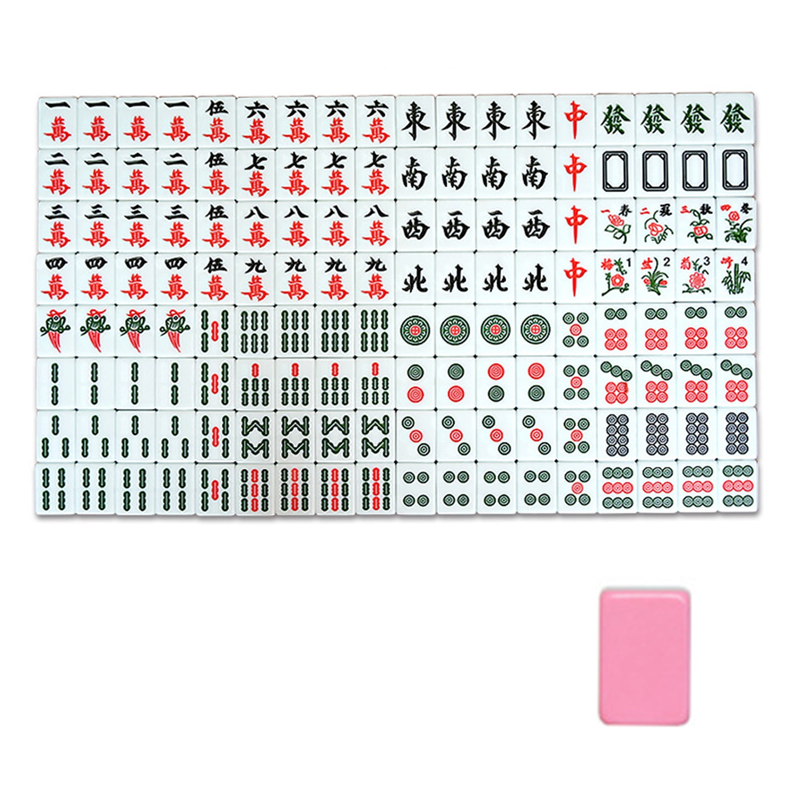SPRING PARK 144Pcs/Set Mini Mahjong Portable Entertainment Party Game Chinese Mahjong Indoor Activities