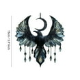thumbnail image 3 of Gothic Raven & Crescent Moon Suncatcher, Acrylic Window Hanging with Stained Glass Effect, Mystic Crow Art for Home Decor, 3 of 7