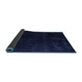 thumbnail image 2 of Ahgly Company Indoor Round Abstract Blue Modern Area Rugs, 3' Round, 2 of 4