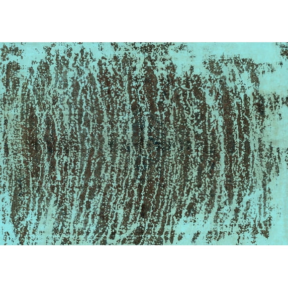 Ahgly Company Indoor Rectangle Abstract Light Blue Modern Area Rugs, 2' x 5'