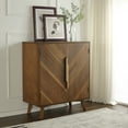 thumbnail image 4 of Art Leon 2-Door Console Cabinet Rustic Kitchen Table Wood Frame Sideboard, Brown, 4 of 6