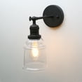 thumbnail image 5 of Pathson Vintage Wall Sconce Light with Clear Glass Bell Shape Shade for Bathroom Living Room Bedroom, 5 of 12