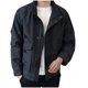 thumbnail image 2 of Puntoco Chaqueta Informal Con Capucha Y Manga Larga Para Hombre, Ropa De Trabajo, Otoño, Informal, Holgada, Resistente Al Viento, Con Cremallera, Bolsillo Y Hebilla, 2 of 6