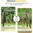 thumbnail image 6 of 2 Pack Outdoor Swing Seats with 66" Rust-Resistant Heavy Duty Chains, 330lb Capacity Anti-Slip Seat, Green Playground Swing Set Accessories Replacement for Backyard, Kids & Adults, 6 of 8