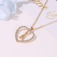 thumbnail image 4 of Fashionable and simple diamond-encrusted love necklace for women 26-letter heart necklace with temperament and versatile clavicle chain Couple jewelry Valentine's Day gift, 4 of 5