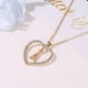 thumbnail image 4 of Fashionable and simple diamond-encrusted love necklace for women 26-letter heart necklace with temperament and versatile clavicle chain Couple jewelry Valentine's Day gift, 4 of 5