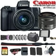 thumbnail image 1 of Canon EOS M50 Mirrorless Digital Camera with 15-45mm Lens (Intl Model) W/ Bag, Extra Battery, LED Light, Mic, Filters and More - Advanced Bundle, 1 of 6