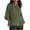 Army Green, variant on TODOZO Cotton Linen Shirts for Women 2025 Summer 3/4 Sleeve V Neck Oversized Dressy Casual Loose Solid Tunic Tops Classic-Fit Breathable Shirts Comfy Vacation Outfits Workout Clothes Army Green L