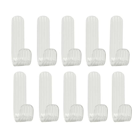 

10Pcs Wall Hook Door Hook Storage Rack Organizer Sticky Hook Hanger No Punching Key Holder Hooks for Door Bag Kitchen Bedroom Hats