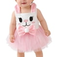 thumbnail image 4 of Mercatoo Easter Baby Girl Outfit Newborn Bunny Clothes 𝐑abbit Sleeveless Tulle 𝐑omper Dress My First Easter Outfits 𝐕intage Jumpsuit, 4 of 9
