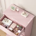 thumbnail image 2 of 5 Drawer Dresser for Bedroom, Pink Tall Chest of Drawers Wood Storage Cabinet for Living Room, Hallway, Entryway, Guest Room, 2 of 9