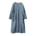 thumbnail image 2 of Timegard Sleep Wear for Women Winter Casual Pajamas Fuzzy Warm Round Neck Long Nightgown with Pockets, 2 of 5