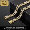 thumbnail image 3 of Luxury Diamond Dog Cuban Chain Collar with Design Secure Buckle Pet Necklace Jewelry Accessories for Small Medium Large Dogs Cat ShopWise Round, 3 of 9