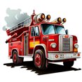 thumbnail image 1 of Pintura de diamante 5D DIY Taladro redondo completo Camión de bomberos Decoración del hogar Arte Artesanía FLhrweasw Nuevo, 1 of 9