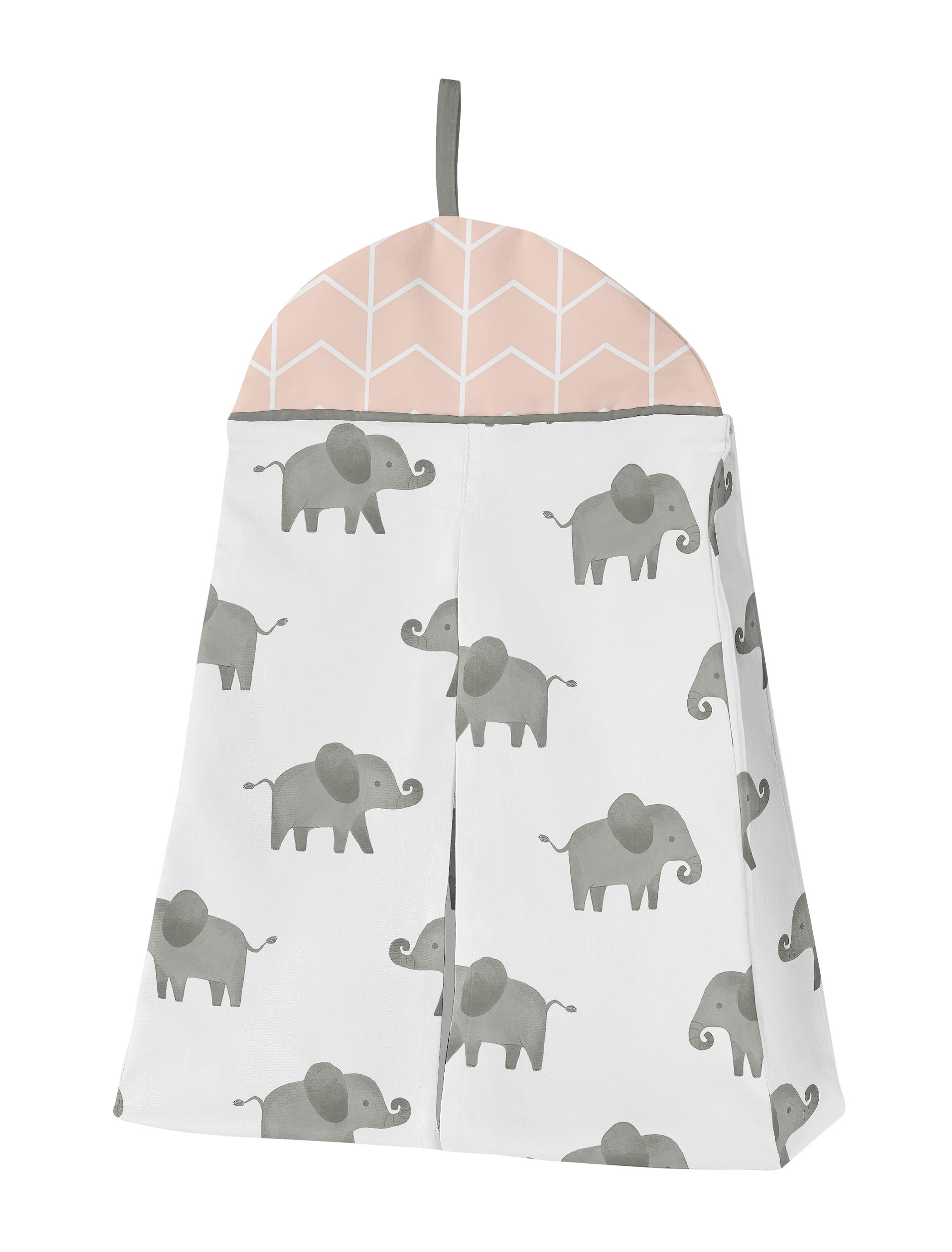 Sweet Jojo Designs Elephant Pink Grey and White 4 Piece Crib Bedding Set