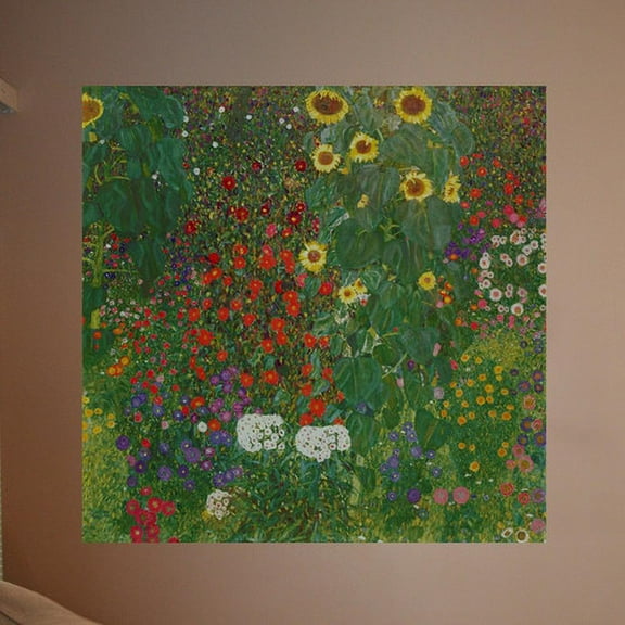 Wallhogs Klimt Farm Garden with Flowers (1906) Wall Mural