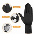 thumbnail image 3 of 10/20/50/100PCS Black Nitrile Disposable Gloves for Work Latex Free Home Cleaning Glove Textured Mechanic Tattoo Hair Dye Beauty, 3 of 9