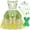 green-038, variant on Girls Green Fairy Frog Princess Costume Dress Kids Birthday Party Dress Up Halloween Outfits with Accessories