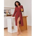 thumbnail image 5 of Ekouaer Kimono Robes for Women Long Lightweight Knit Bathrobe Shawl Soft Sleepwear Casual Ladies Loungewear, 5 of 6